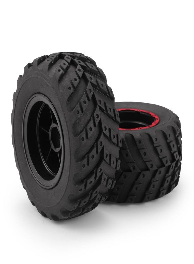 HAIBOXING RC Cars Accessories Tires, 1/12th Scale Brushless RC Truck Spare Parts Wheel Complete Red 2pcs Apply to HBX 903 & 903A (90115B) - Image 2
